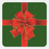 クリスマスプレゼントのシール スクエアシール (正面)