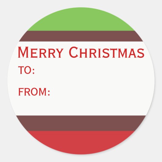クリスマスプレゼントのシール ラウンドシール (正面)