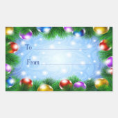 クリスマスプレゼントのシール 長方形シール (正面)