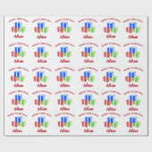 クリスマスプレゼントのパタカスタマイズーン名 ラッピングペーパー (フラット)