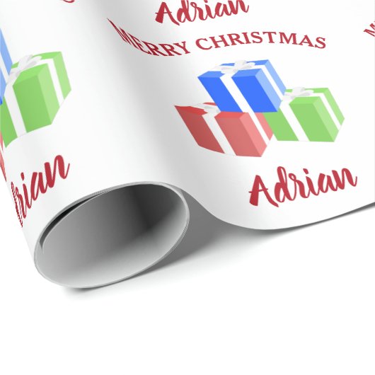 クリスマスプレゼントのパタカスタマイズーン名 ラッピングペーパー (ロールコーナー)