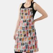 クリスマスプレゼントのパターン エプロン (インサイチュ)