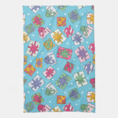 クリスマスプレゼントのパターン キッチンタオル (縦)