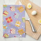 クリスマスプレゼントのパターン キッチンタオル (四つ折り)