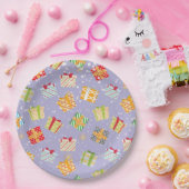 クリスマスプレゼントのパターン ペーパープレート (パーティー)