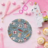 クリスマスプレゼントのパターン ペーパープレート (パーティー)