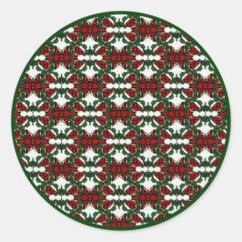 クリスマスプレゼントのパターン ラウンドシール