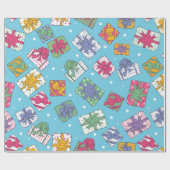 クリスマスプレゼントのパターン ラッピングペーパー (フラット)