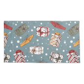 クリスマスプレゼントのパターン 枕カバー (裏面-左)