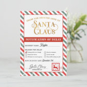 クリスマスプレゼントのパッケージ出荷遅延通知 招待状 (スタンド正面)