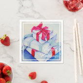 クリスマスプレゼントのパーティー スタンダードカクテルナプキン (インサイチュ)