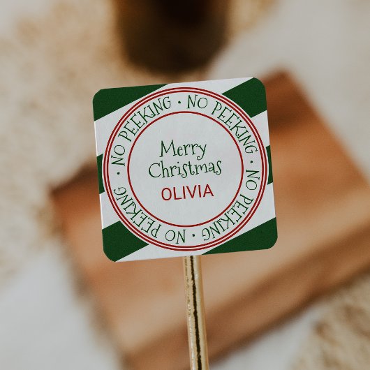 クリスマスプレゼントのピークなし スクエアシール