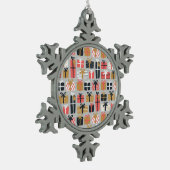 クリスマスプレゼントのペーターオーナメント スノーフレークピューターオーナメント (左)