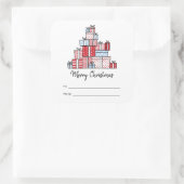 クリスマスプレゼントのホリデーシール スクエアシール (バッグ)