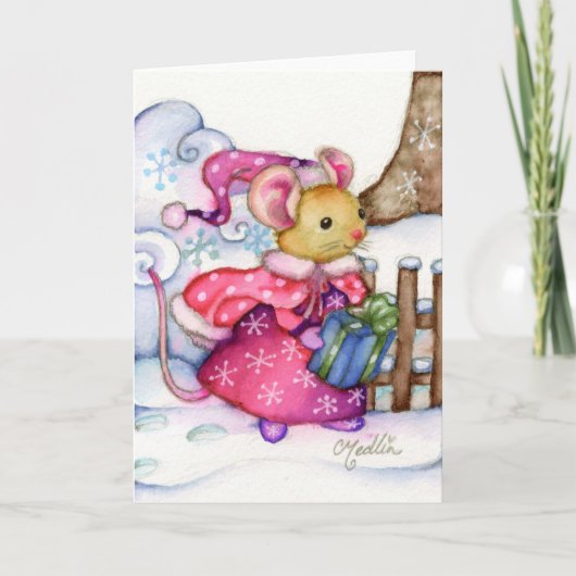 クリスマスプレゼントのマウスカード シーズンカード (正面)