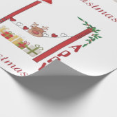 クリスマスプレゼントのラッパ ラッピングペーパー (角)