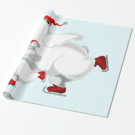 クリスマスプレゼントのラッピング紙とハッピーベア ラッピングペーパー