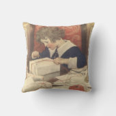 クリスマスプレゼントのラッピング、ジェシー・ウィルコックス・スミス クッション (裏面)