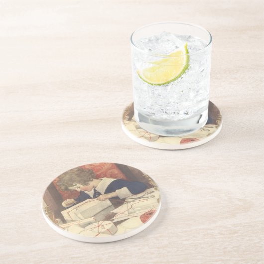 クリスマスプレゼントのラッピング、ジェシー・ウィルコックス・スミス コースター (側面)