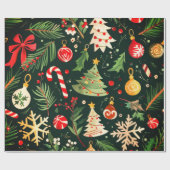 クリスマスプレゼントのラップ ラッピングペーパー (フラット)