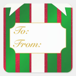 クリスマスプレゼントのラベルへ/ラベルから スクエアシール