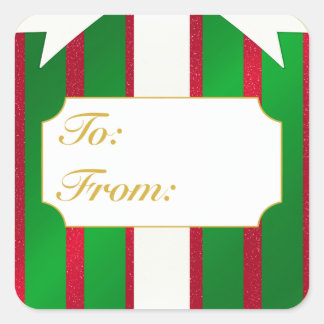 クリスマスプレゼントのラベルへ/ラベルから スクエアシール
