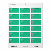 クリスマスプレゼントのラベルキャンディーケーングリーン ラベル (フルシート)