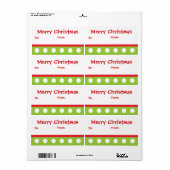 クリスマスプレゼントのラベル ラベル (フルシート)