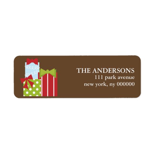 クリスマスプレゼントのラベル ラベル (正面)