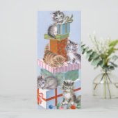 クリスマスプレゼントのヴィンテージのクリスマスの子猫 (スタンド正面)