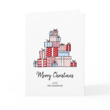 クリスマスプレゼントの休日のグリーティングカード