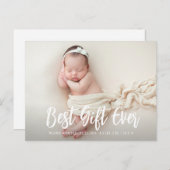 クリスマスプレゼントの休日の誕生発表カード ポストカード (正面/裏面)