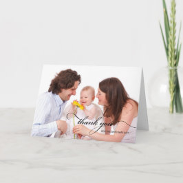 クリスマスプレゼントの写真をありがとう カード