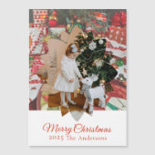クリスマスプレゼントの写真 ホリデー マグネット (正面)