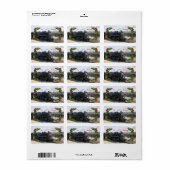 クリスマスプレゼントの列車のホームラベルシール ラベル (フルシート)