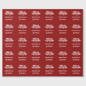 クリスマスプレゼントの包装によって赤い手作り ラッピングペーパー (フラット)