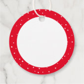 クリスマスプレゼントの喜びエレガントの書道赤 フェイバータグ (裏面)