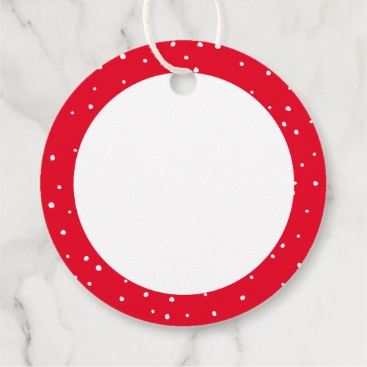 クリスマスプレゼントの喜びスタイリッシュの書道金ゴールド赤 フェイバータグ (裏面)