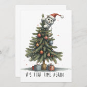 クリスマスプレゼントの季節がやってきた 招待状 (正面/裏面)