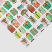 クリスマスプレゼントの小包プレゼントのパターンカラフル 薄葉紙 (詳細)