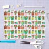 クリスマスプレゼントの小包プレゼントのパターンカラフル 薄葉紙 (クラフト)