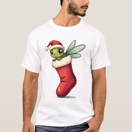 クリスマスプレゼントの小物 ドラゴンフライ Tシャツ (正面)