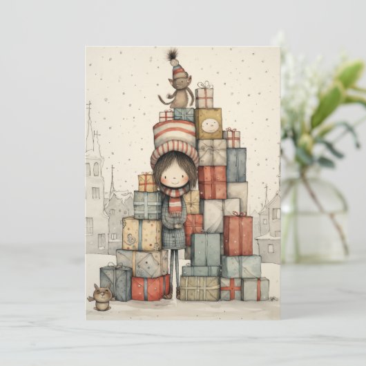 クリスマスプレゼントの山 シーズンカード (スタンド正面)