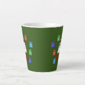 クリスマスプレゼントの幽霊 おもしろい カフェラテマグ (正面)