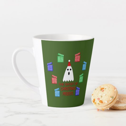 クリスマスプレゼントの幽霊 おもしろい カフェラテマグ (インサイチュ)