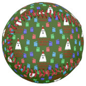 クリスマスプレゼントの幽霊 おもしろい ソフトボール (正面左)