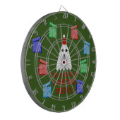 クリスマスプレゼントの幽霊 おもしろい ダーツボード (正面左)