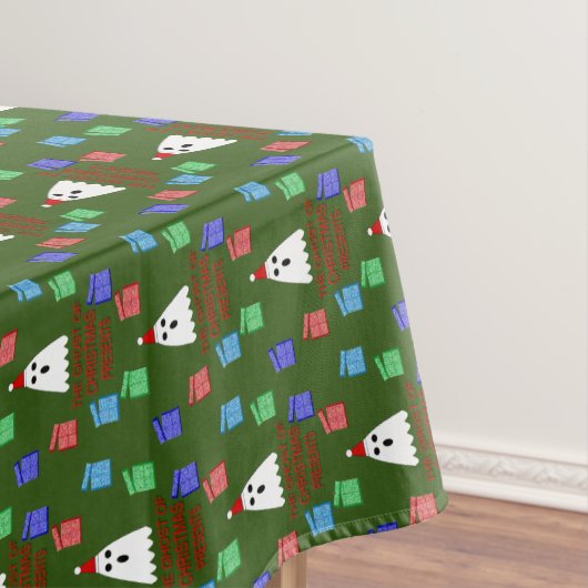 クリスマスプレゼントの幽霊 おもしろい テーブルクロス (インサイチュ)