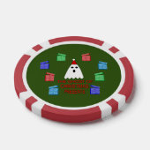 クリスマスプレゼントの幽霊 おもしろい ポーカーチップ (シングル)
