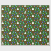 クリスマスプレゼントの幽霊 おもしろい ラッピングペーパー (フラット)